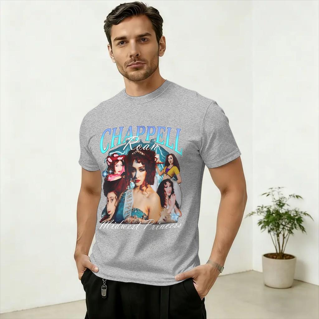 Sängerin Chappell Roan Kunst Baumwoll-T-Shirt Für Unisex Sommer Y2K Lustige T-Shirts Bequeme Hippie-Shirts Übergrößen Design Oberteile