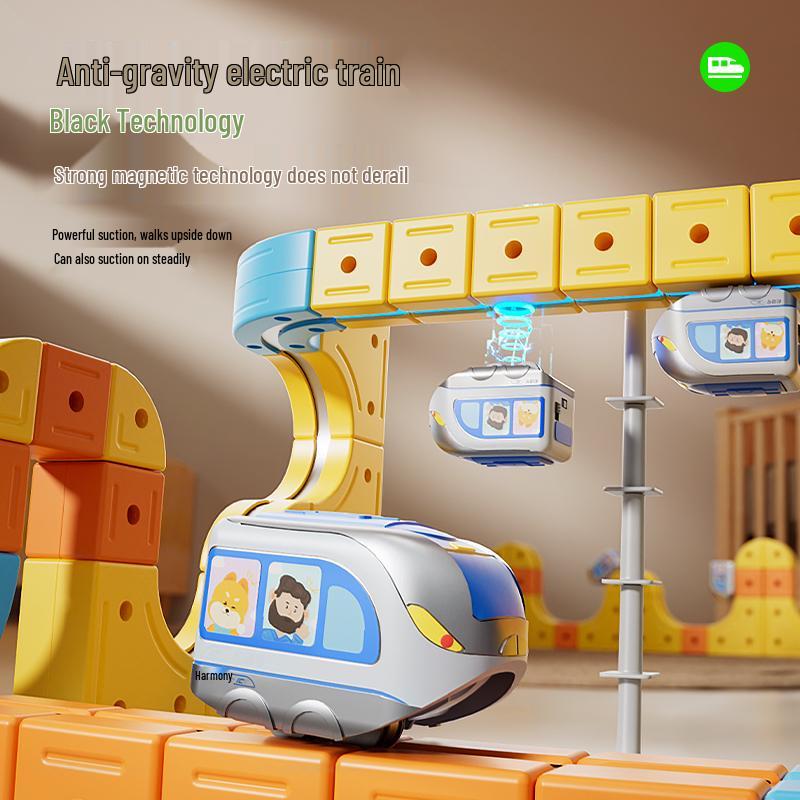 Magnetic Anti-Gravity Building Blocks: High-Speed Rail Track Toy for Kids