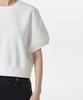 MUSINSA STANDARD WOMAN Women'S Double Knit Short Sleeve Sweatshirt [White]
