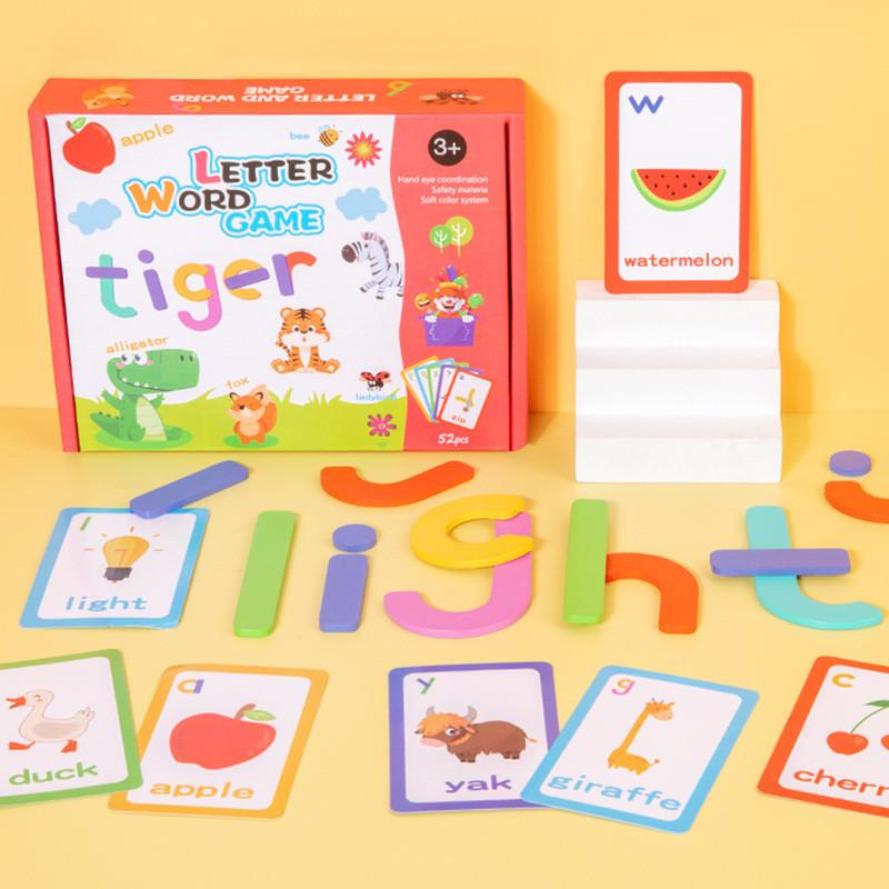 Alphabet Card English Word Matching Game Toy For Preschool Kids Learning Games