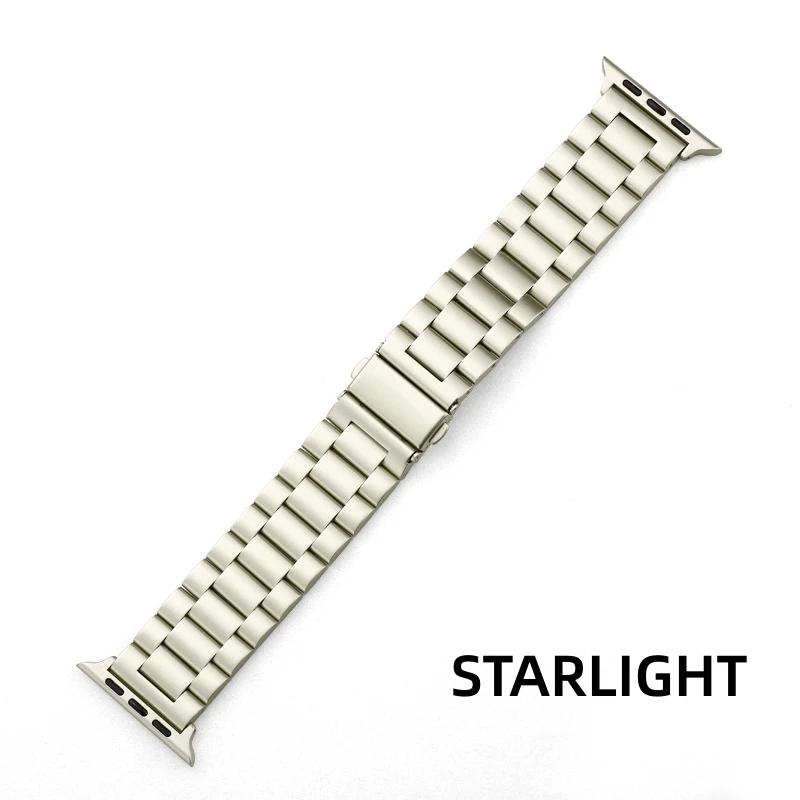 Stainless Steel Strap for Apple Watch Band 38/42mm 41mm 40/44mm 45mm 49mm Series 9 8 7 6 SE Ultra 54321 On Iwatch Metal Bracelet