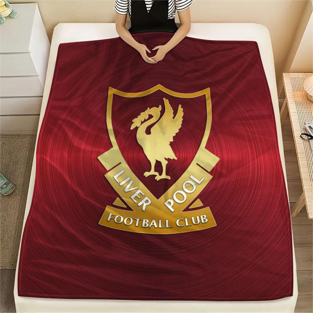 Liverpool Mintás Flanell Takaró, puha dobás hálószobába, kanapéra, mosható, fociszurkolói ajándéktárgy, nagyszerű ajándék.