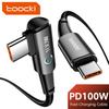 Toocki 100W USB C na USB C Kabel 90 Stupňů Pro iPad MacBook Pro Xiaomi Samsung Huawei Rychlé Nabíjení Typ C Datový Kabel