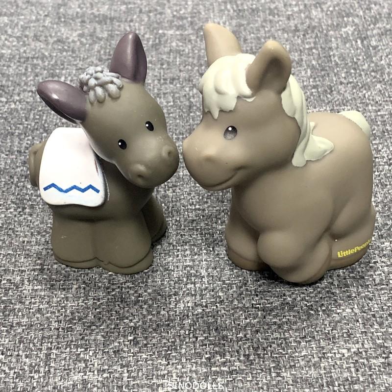 BIXE Fisher Lot Little 2inch Mini Pessoas Fazenda Zoológico Animal Desenhos animados figuras de ação brinquedos presente de Natal