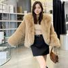 Women Faux Fur Coat Fashion Warm Winter Furry Long Sleeve Hooded Female Coats Loose Fluffy Short Fur Jacket Ladies Outwear