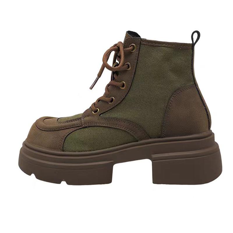 Flats Platform Women Ankle Boots Lace Up Shoes Designer Casual Women Sport Boots 2025 New Trend Goth Chelsea Botas Mujer