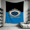 Club Brugge K.V Benutzerdefinierter Name Wandteppich Ästhetischer Wandbehang Bedruckte Stoffdecke Dekorative Wandteppiche für Schlafzimmer Wohnzimmer Heimdekoration