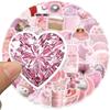 50Pcs Kawaii Stickers for Water Bottles, Cute Vsco Vinyl Laptop Stickers, Waterproof Aesthetic Stickers, Pink Sticker Pack for Kids Girls
