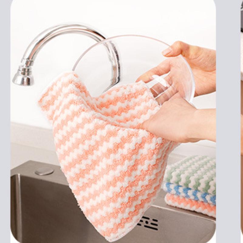 Ultra Soft Ultra-fine Fiber Dishcloth High Water Absorption and Machine Washable Towels Multi-purpose Kitchen Cleaning Products