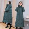 New cotton-padded clothes for women's middle-aged and elderly mothers, literary and retro buckles, loose ethnic style, long thickened coat