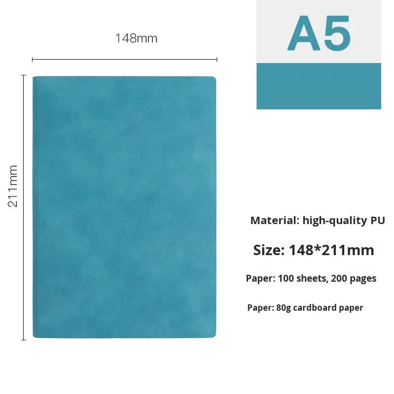 Custom logo Hard Cover Notebook B5 A5 Pu Laser Engraved Gift logo Unique Notebook Journal Plan Book Notebooks Customizable (as the picture,A5:148x211mm&Horizontal line)