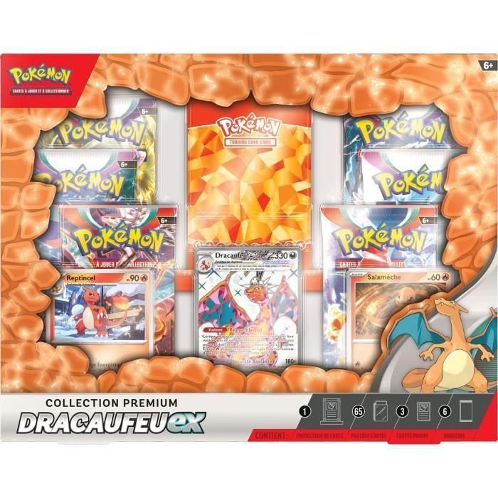 Coffret Premium Dracaufeu ex - Pokémon - ASMODEE - Carte à collectionner - Enfant - 6 ans