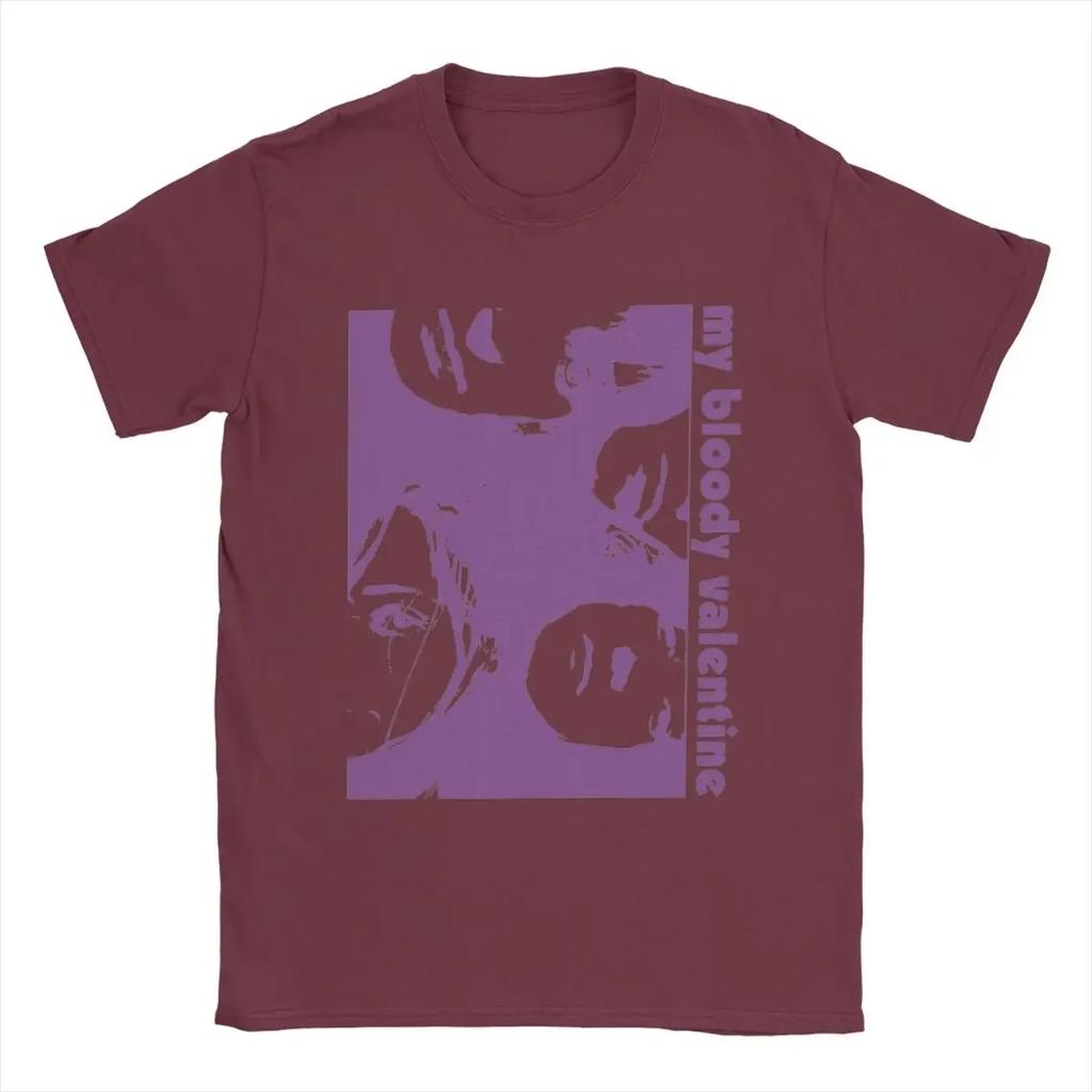2024Summwe My Bloody Valentine T Shirts Vintage Tees Short Sleeve Crew Neck Clothes Pure Cotton Plus Size Tops streetwear