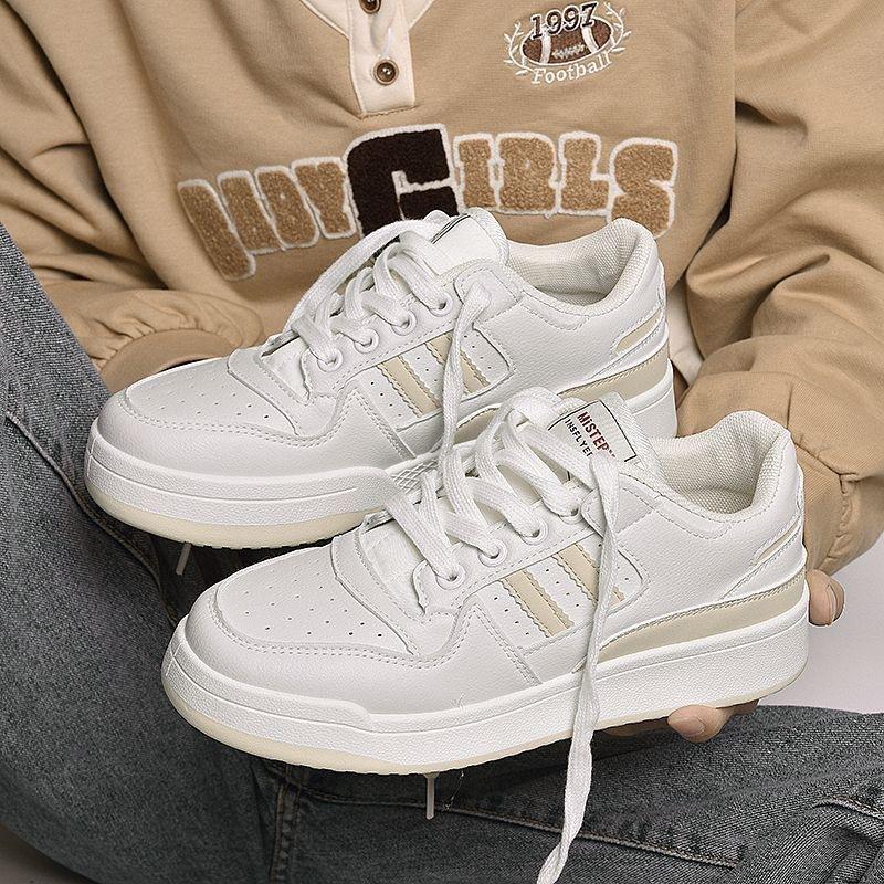 

Маленькие белые туфли женские 2024 осень новая корейская версия универсальные популярные кроссовки студенческие повседневные на толстой подошве увеличивающие рост кеды женские 40 хаки