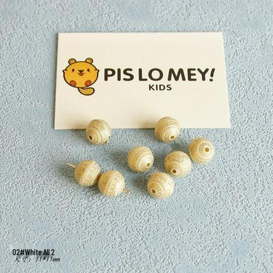 Retro 02 Gilded Beads: Transparent White Beading for DIY Jewelry & Accessories