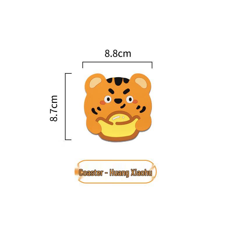 Cartoon Silicone Coaster & Placemat Set (5-Pack)