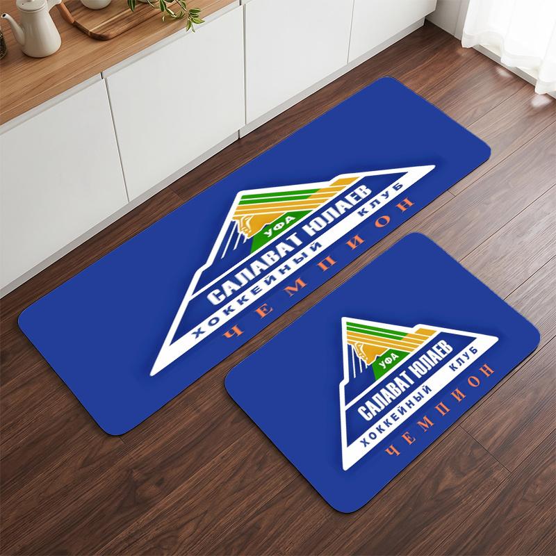 Salavat Yulaev Ufa (5) Flannel Kitchen Mat Soft Anti-Slip Kitchen Floor Runner Rug Kitchen Rug for Home Kitchen Decor