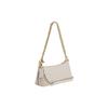 Coach Charlotte 25 Cerniera con Logo Dorato Tasca con Cerniera Pelle Effetto Coccodrillo Borsa a Cuscino Borse da Donna Bianco Gesso CL656-IMCHK