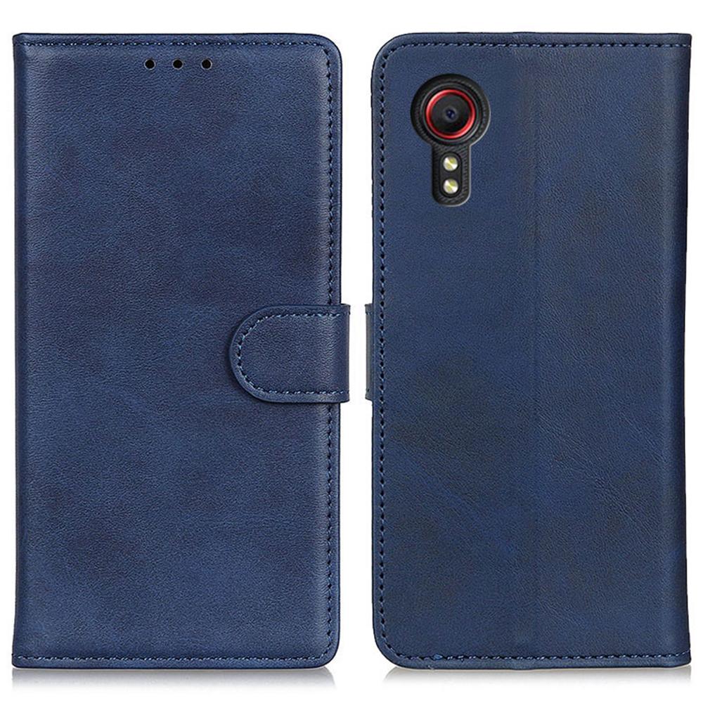 Für Samsung Galaxy Xcover7 Lederhülle mit Kuhfelltextur mit Brieftasche und Ständer