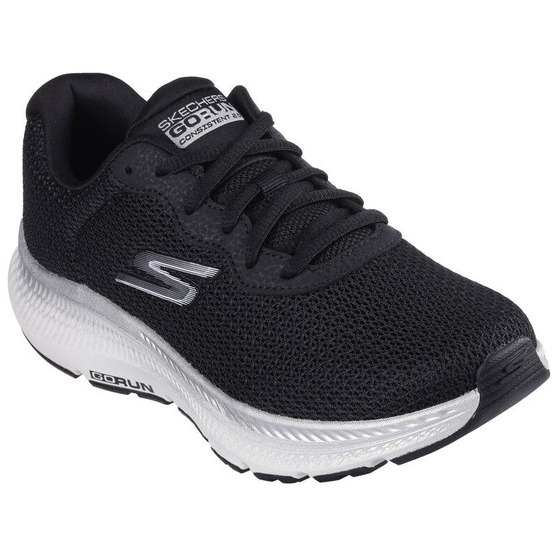 Skechers Go Run Consistent 2.0 Comfortable Low-Top Lifestyle Shoes Women Sneakers Black 128621-BKSL