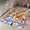 Cartoon Lady and the Tramp rug, suitable for bedroom, living room and other home décor, fluffy square rug, soft area rug, play