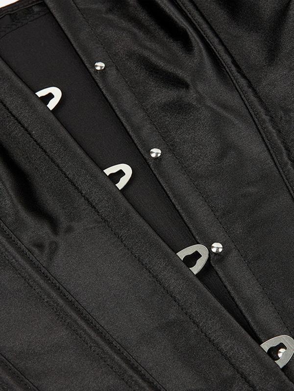 Rosegal Gothic Off The Shoulder Lace Panel Lace-up Boning Corset Top