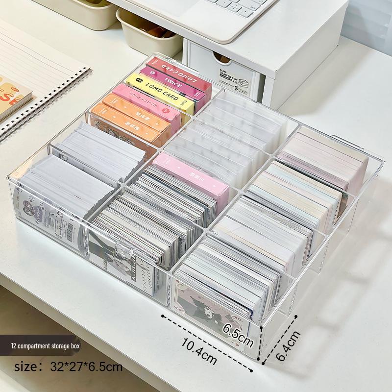 Aufbewahrungsbox für Ultraman-Karten-Bricks mit Klappdeckel, Trennwänden und Aufsteller für Drei-Zoll-Karten