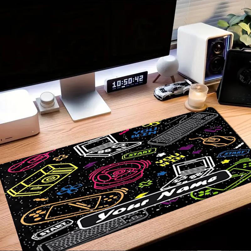 1PC Custom Name Video Game Adventure Mouse pad, keyboard and mouse desk pad, for computer notebook Birthday Gift For Any Room Or Office