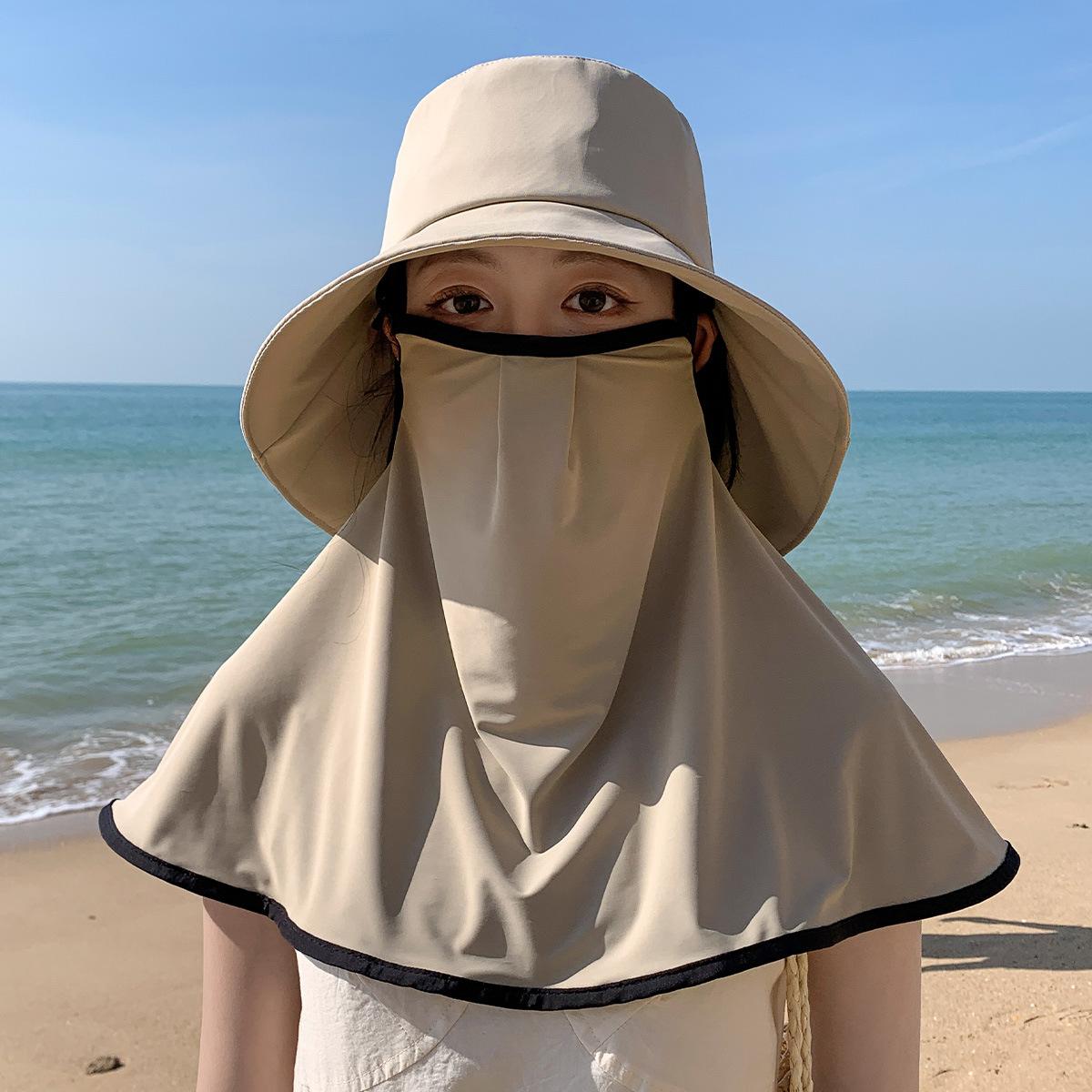 

Летняя новая уличная дорожная маска для лица, защита шеи, шляпа-шаль, женские поля, всесторонняя защита от солнца, солнцезащитная шляпа M（56-58cm）