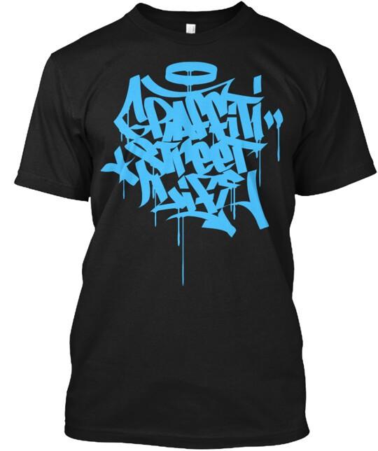 Graffiti Street Life Black T-Shirt Made in the USA Size S to 5XL Unisex T-Shirt