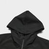 FILA Solid Color Comfortable Casual Hooded Zip Long Sleeve Jacket Men jackets Black F11M349706F-BK