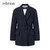 Edition Women's Winter Belted Lapel Short Goose Down Jacket