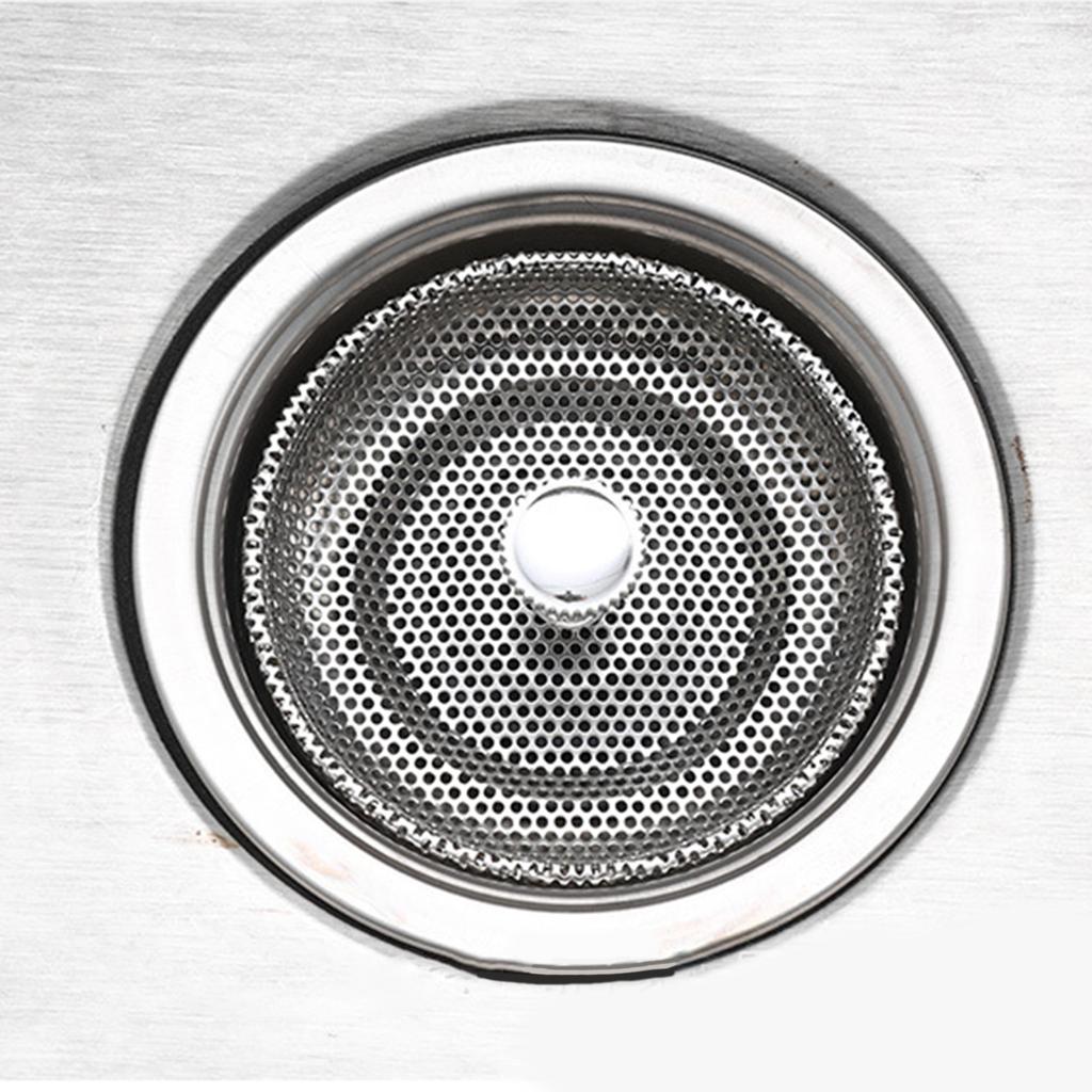 Steel Sink Plugs Prevents Water Leakage Easy To Install Sink Strainer Stable Sink Stopper for Home Or Restaurant