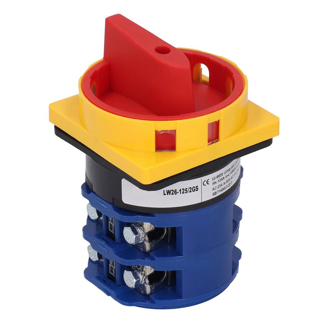 Comutator universal cu comutare, selector cu 2 poziții, comutator rotativ cu came, lacăt, 125A AC 240V 440V