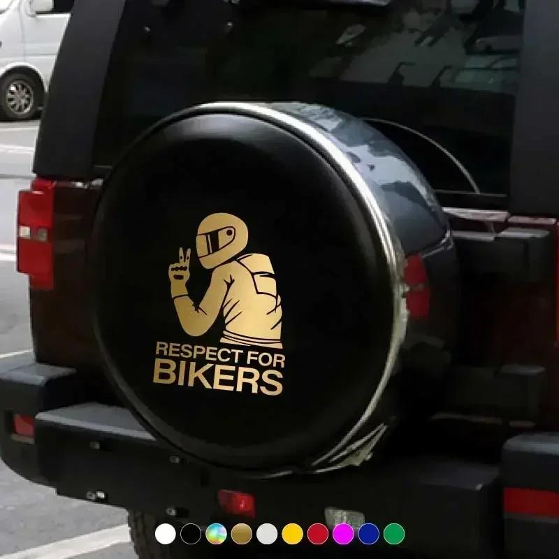 Auto Motorrad 1 Stück 15x11CM Respect Biker Deko Aufkleber Für Auf Vinyl 3D Aufkleber Motorrad Vinyl 3D Aufkleber Und Abziehbilder