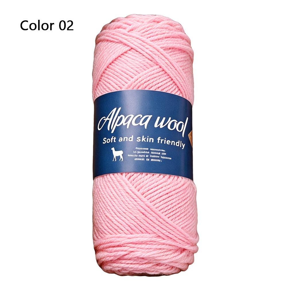 1Roll Handicraft Alpaca Wool Yarn DIY Warm Coarse Yarn Soft Breathable Knitting Crocheting Yarn