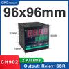Dual Output SSR and Relay CH102 CH402 CH702 CH902 2 ALarms  LCD Digital PID Intelligent Temperature Controller 100-240VAC