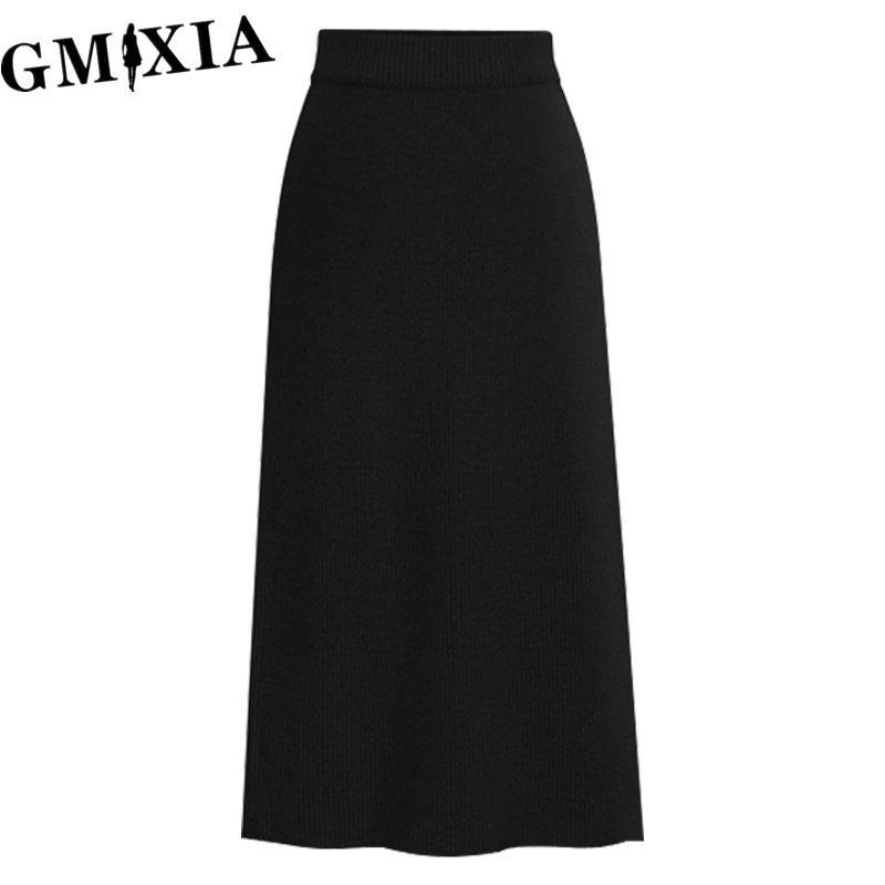 GMXIA Damska Moda Casual Jednolity Kolor Nadruk Wiosna Jesień Spódnica