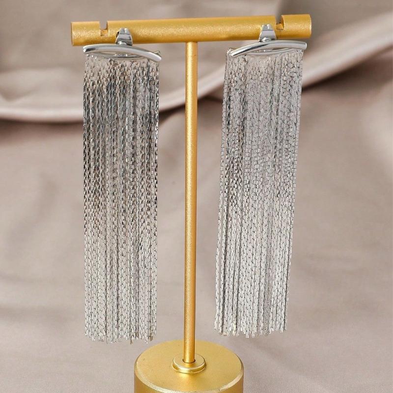 Portable Copper Tassels Earrings Comfortable All Day Wear Daily Fashion Jewelry