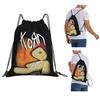 Korn Rockband Logo Tour Rucksäcke Tragbare Kordelzugtaschen Aufbewahrungstasche Schultaschen für Reisen Schule