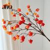 Wartungsfreie Künstliche Blumen Chinesische Laternenstiele Realistisch Orange Falscher Koelreuteria Zweig 31,5 Zoll Blume Hoch Kunstseide für Vase Bauernhaus