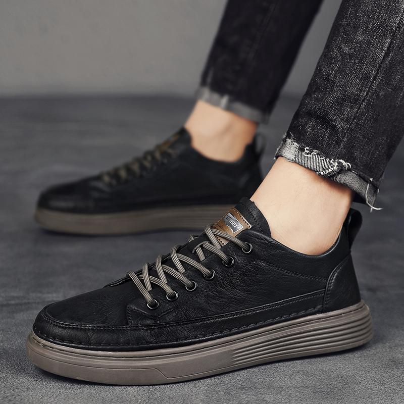 Trendy Men's Oxford Shoes Thick Soles Low Top Shoes Men's Business Casual Shoes Autumn Versatile Outdoor Sports Shoes