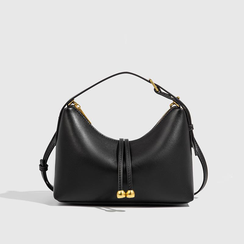 NEW Soft PU Leather Shoulder Bag Fashi Half Mo Women s Bag Luxury Designer Bags for Women Purses and Handbags Small Purses чёрный