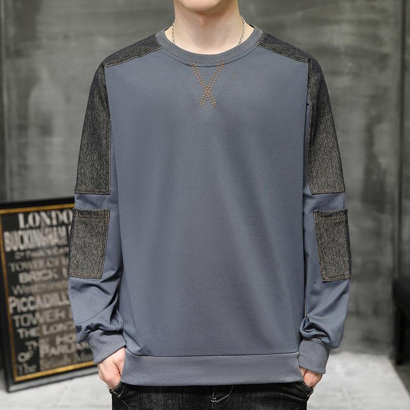 Long Sleeve T-Shirt Men's Crew Neck Sweater Spring and Autumn New Inner Bottom Shirt Teen Student Autumn Top