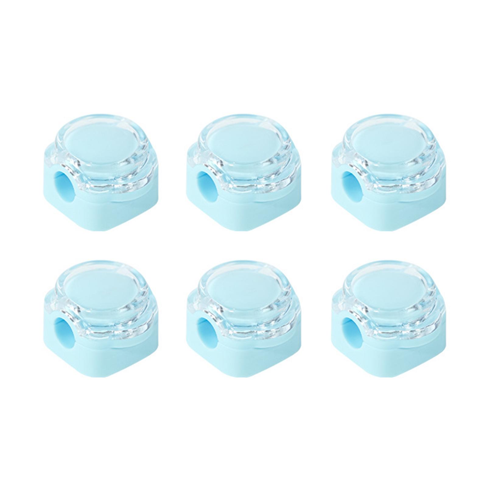 

Set of 6pcs Magnetic Cable Wrap Set Tidy Up Multiple Cords No Damage Desk Attachment Travel Friendly Cord Keeper синий