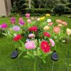 Solar Powered LED Snow Lotus Lights Colorful Solar Lawn Lights Outdoor Solar Lights  for Outdoor