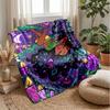 Galactic Dreamscape Theme Blanket Lightweight Warm Flannel Blanket Decorative Throw Blanket for Home Decoration