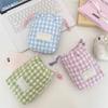 Quilted Cotton Plaid Camera Bag: Shockproof, Dustproof Travel Case for Polaroid