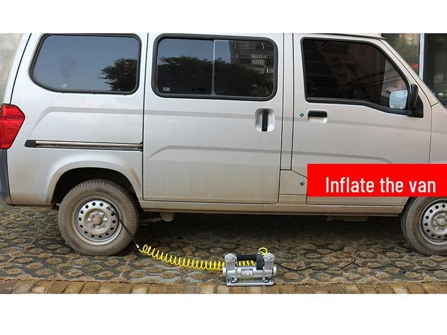 Jumu 480W High-Power Double Cylinder All-Metal Car Inflator for Off-Road and Sand Play