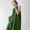 Summer French neck-hanging temperament waist lazy wind holiday dress women's new Mori white off-the-shoulder dress